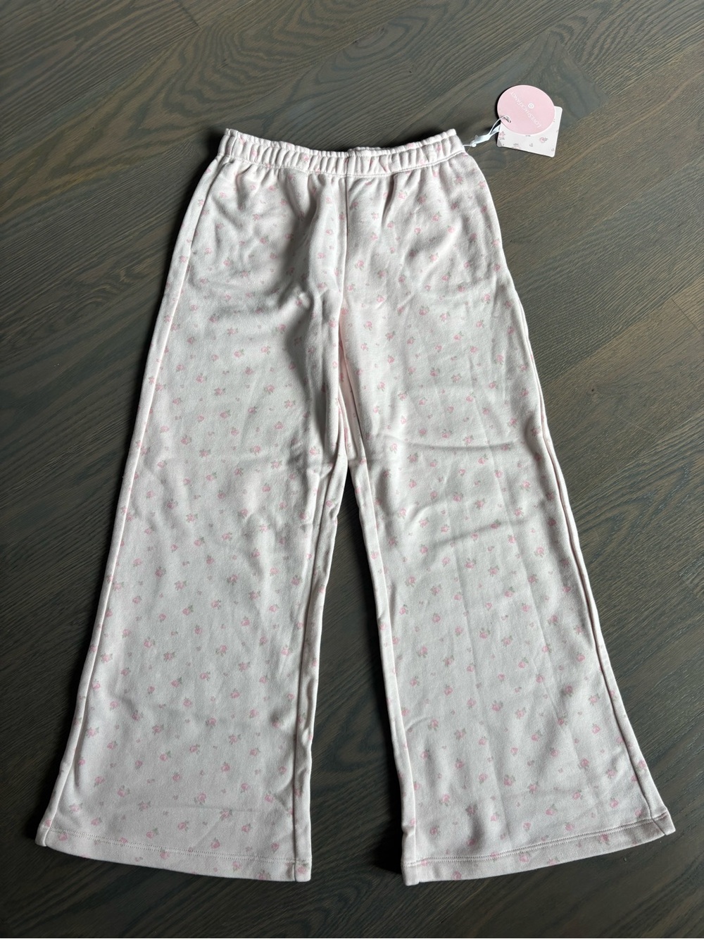 LoveShackFancy x Target Light Pink Girls' Wide Leg Sweatpants